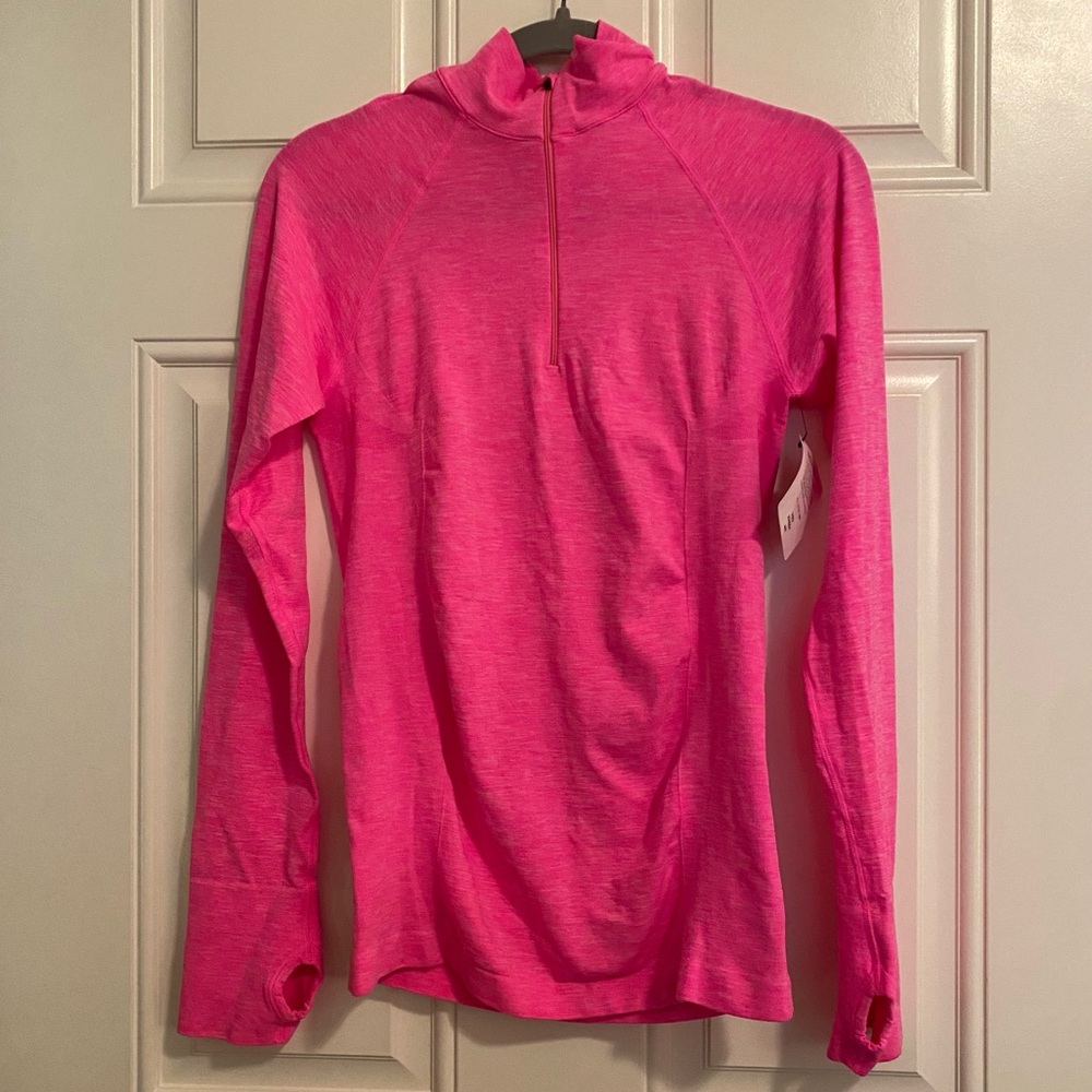 VSX Victoria's Secret Sport Studio Half-Zip Jacket Neon Pink Melange, L, NWT